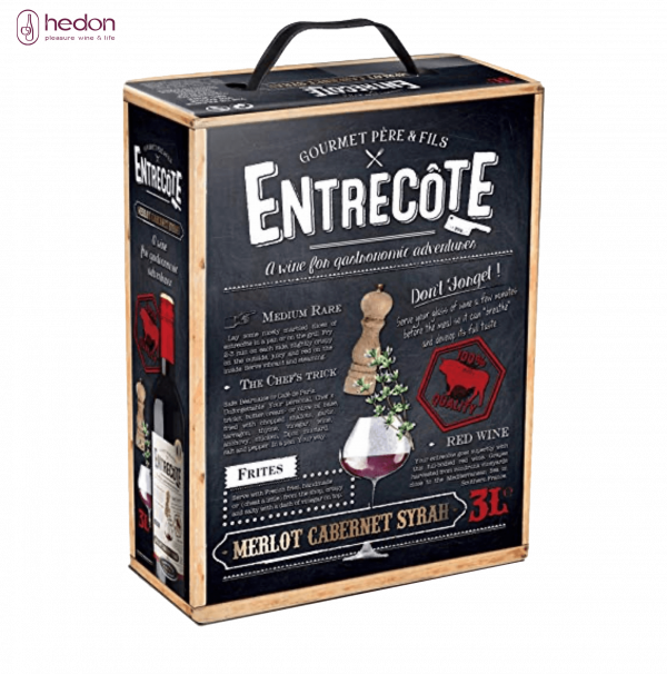 Rượu vang đỏ Entrecote Merlot Cabernet Sauvignon 3L