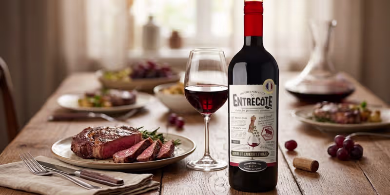 Entrecôte Merlot Cabernet Syrah VDP - Mảnh ghép hoàn hảo cho những bữa tiệc thịt bò thượng hạng