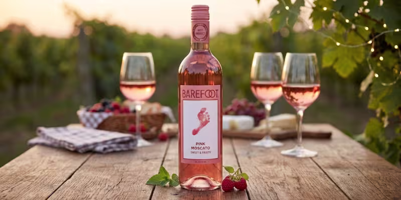 Rượu vang Mỹ Barefoot Varietal Pink Moscato - Làn gió hồng ngọt ngào và tươi tắn từ California