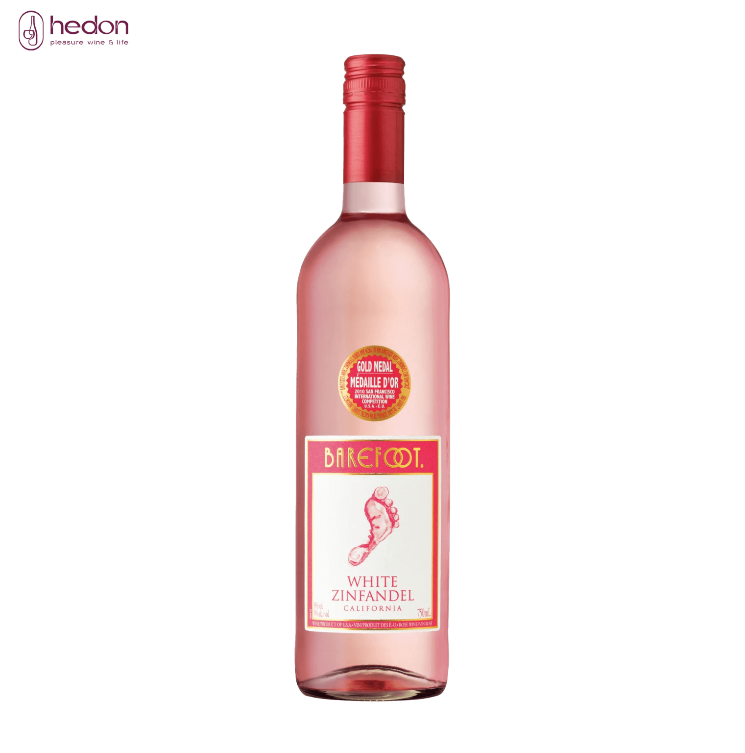 Rượu vang hồng Barefoot White Zinfandel Rose [4,9 abv*]