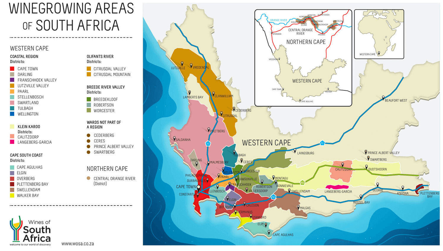 Những vùng sản xuất rượu vang Nam Phi nổi tiếng thế giới