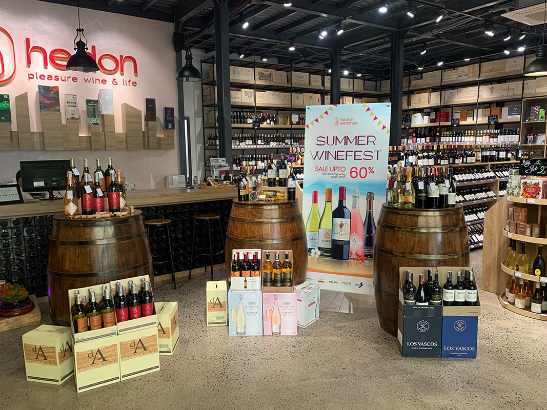 Cửa hàng rượu vang Hedon Wine Hub tại Tp HCM