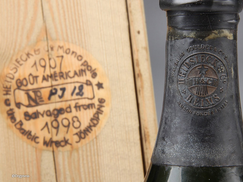 Chai rượu vang đắt nhất thế giới: Champagne Heidsieck & Monopole C° 1907