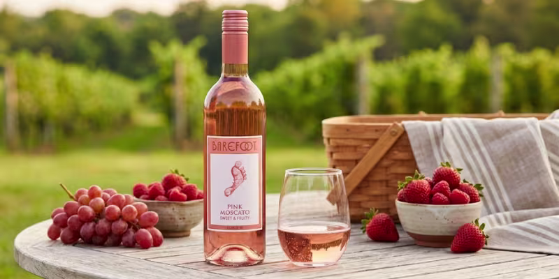 Rượu vang ngọt Barefoot Varietal Pink Moscato