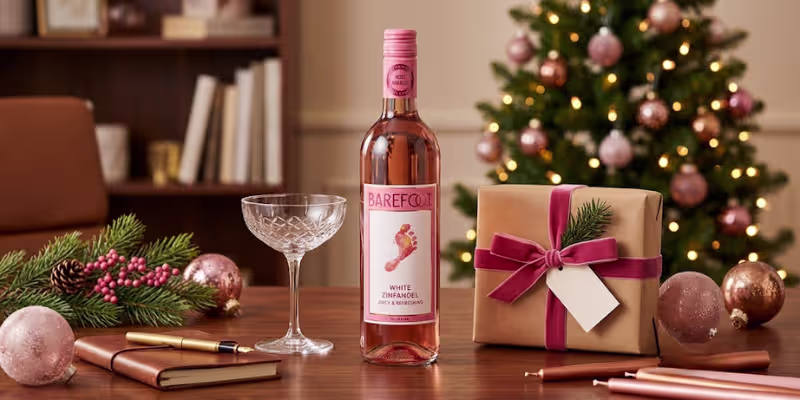 Vang Mỹ Barefoot White Zinfandel Rose: Món quà sắc hồng lãng mạn, thanh mát